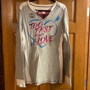 Reversible Affliction long sleeved…2 shirts in 1!